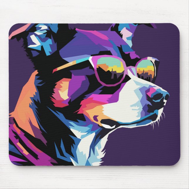 Mousepad Rosto de cão pop (Frente)