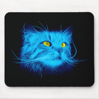 Mousepad Rosto de Gato Azul