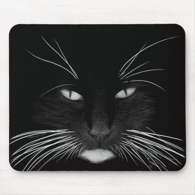 Mousepad Rosto de Gato Negro (Frente)
