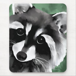 Mousepad Rosto de guaxinim bonito