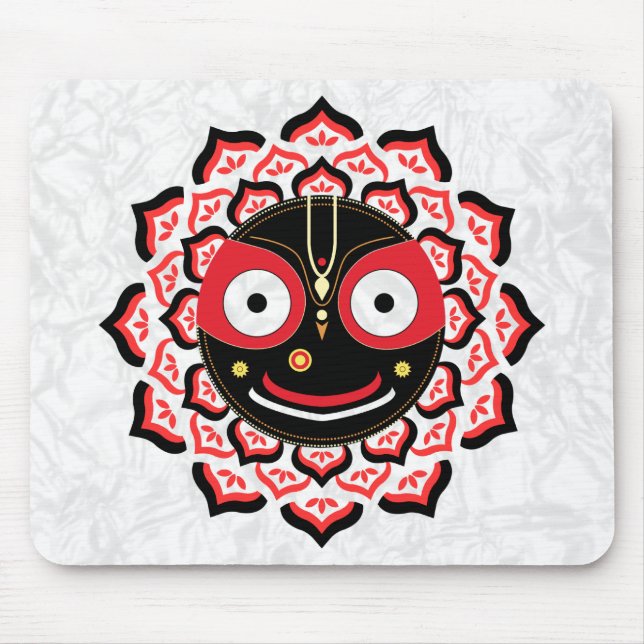Mousepad Rosto do Senhor Jagannath Chakra Divindade Hindu (Frente)