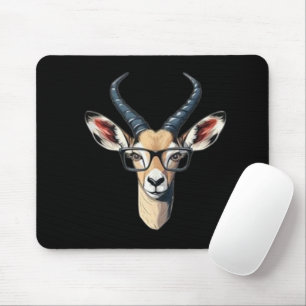 Mousepad Rosto engraçado de gazela para amante de safári e