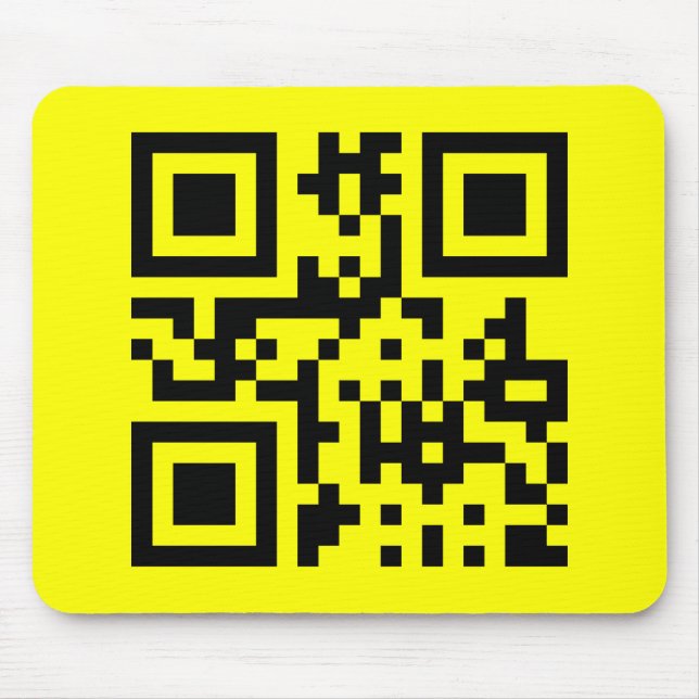 Mousepad ☐ Rosto Feliz Sorrindo Emoji — Código QR (Frente)