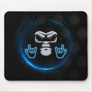 Mousepad Rosto Simples Azul e Preto