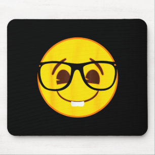Mousepad Rosto Sorridente Amarelo Gles Nerd Oficial de Emoj