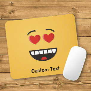 Mousepad Rosto sorridente com a proteção do mouse em forma