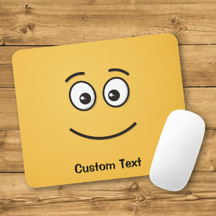 Mousepad Rosto sorridente com proteção de mouse de olhos