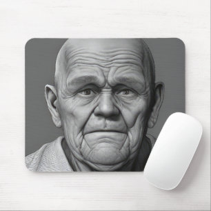 Mousepad Rosto Velho Engraçado
