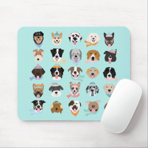 Mousepad Rostos de Cachorro Inverno