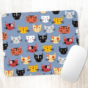 Mousepad Rostos de Gatos Pequenos