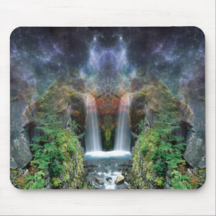 Mousepad Rostos Ocultos em Quedas de Água Fantásticas