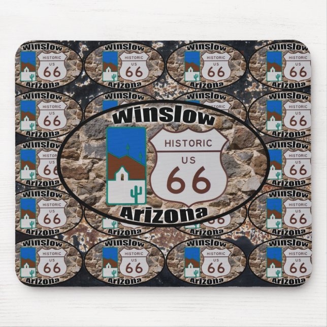 Mousepad Rota histórica 66 - Winslow, arizona (Frente)
