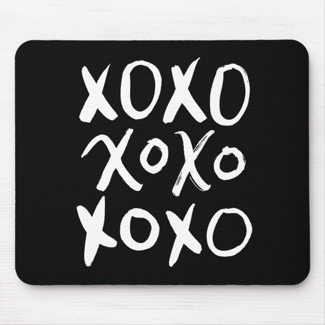 Mousepad Roteiro branco da escova de XOXO | (Frente)