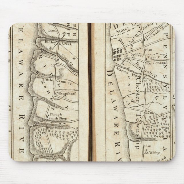 Mousepad Roteiro de Filadélfia para Washington 4 (Frente)