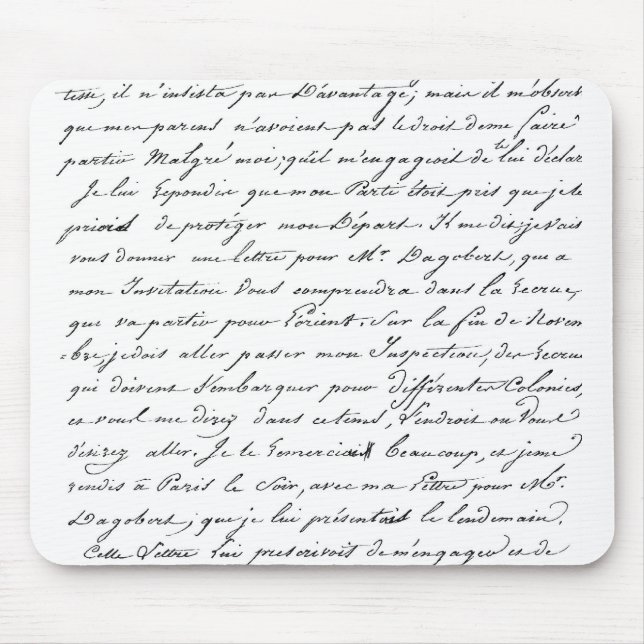 Mousepad Roteiro de Paris do francês (Frente)