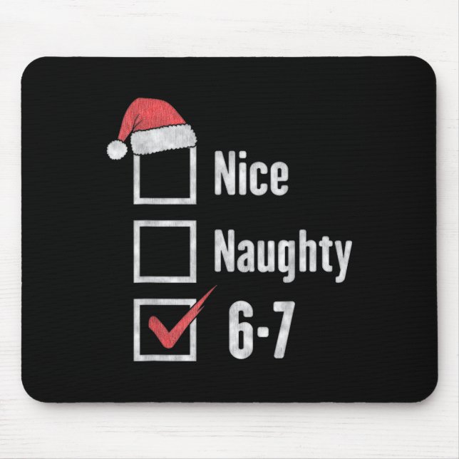 Mousepad Rotina Cerebral 6-7 Meme Bonito Travesso 67 Natal  (Frente)