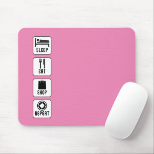 Mousepad Rotina de Escolha de Vida Dormir Comer Comprar Rep
