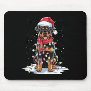 Mousepad Rottweiler Cachorro Noel Hábor Árvore de Natal Lev