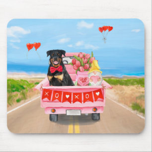 Mousepad Rottweiler Corações de Caminhões Dias de os namora