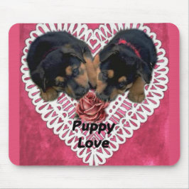 Mousepad Rottweiler Dias de os namorados de Amor
