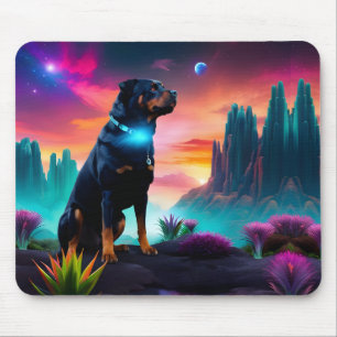 Mousepad Rottweiler em um Mundo de Alienígenas