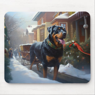 Mousepad Rottweiler Natal Festivo