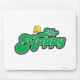 Mousepad Rotulação do Sr. Feliz Sliding Para baixo Verde