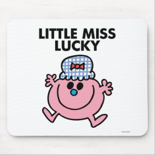Mousepad Rotulação preta pequena da senhorita Afortunado 