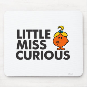Mousepad Rotulação preta pequena da senhorita Curioso