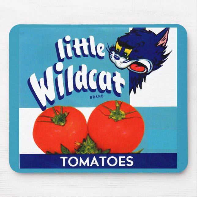 Mousepad Rótulo da caixa de tomate Wildcat (Frente)