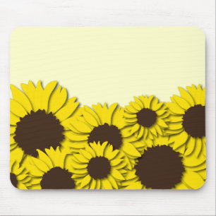 Mousepad Rótulo de Campo de Girassol