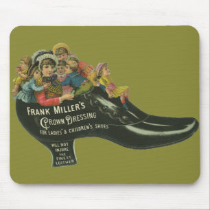 Mousepad Rótulo de Produto Antigo, Frank Miller's Shoe Poli