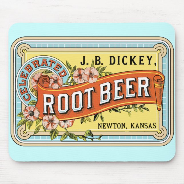 Mousepad Rótulo de Roteiro antigo, movido à moda (Frente)