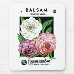 Mousepad Rótulo do Pacote de Sementes do Balsam