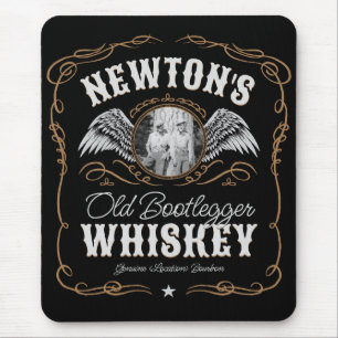 Mousepad Rótulo Whiskey Antigo ADICIONAR Nome da Família FO