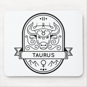 MOUSEPAD ROUBO DE TAURUS DO SÍMBOLO DO CRACHÁ ZODIAC