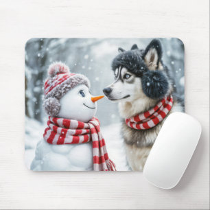 Mousepad Rouco Cachorro e Amigos de Neve