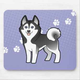 Mousepad Rouco Siberian dos desenhos animados/Malamute do