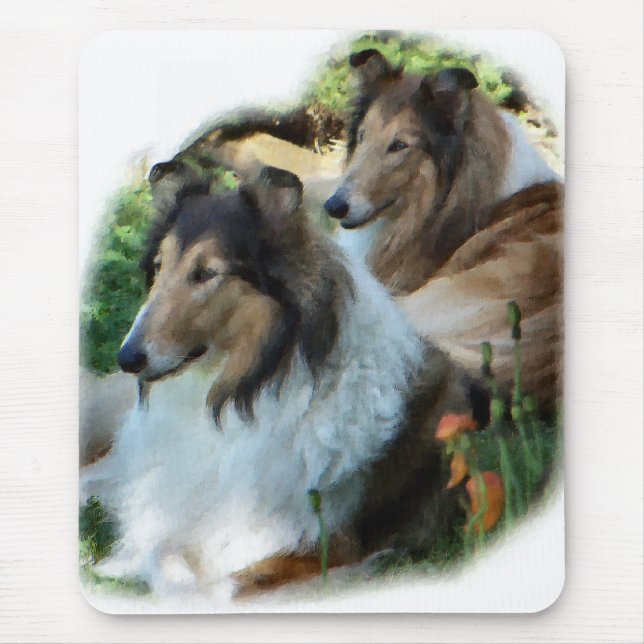Mousepad Rough Collie Art Gifts (Frente)
