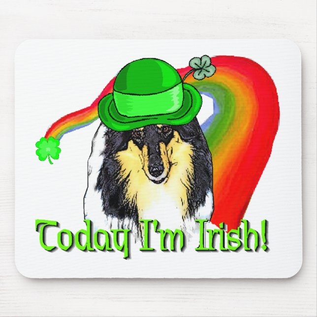 Mousepad Rough Tri Collie Saint Patricks (Frente)