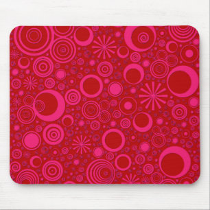 Mousepad Rounds, Pad do Mouse Vermelho Rosa