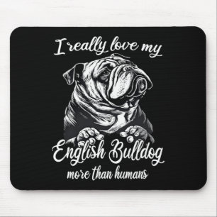 Mousepad Roupa Buldogue Ama Meu Buldogue Inglês