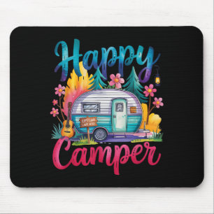 Mousepad Roupa de Acampamento Divertida Feliz Reboque RV Cr