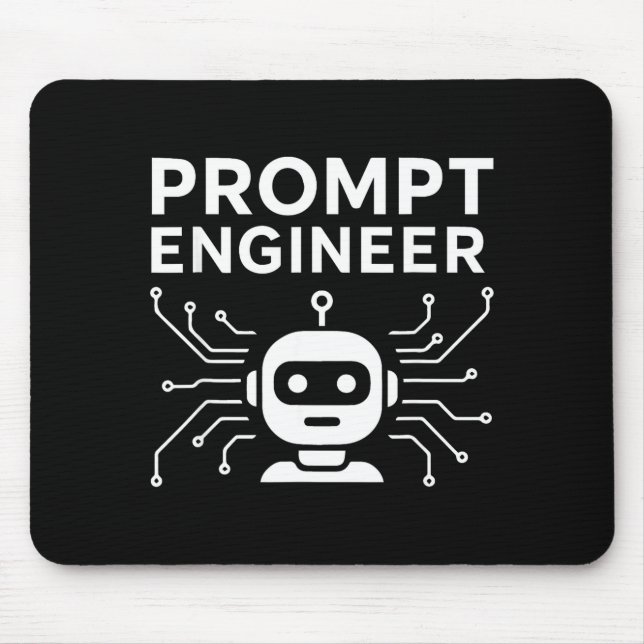 Mousepad Roupa de Engenheiro de Prompt Piada de Tecnologia  (Frente)