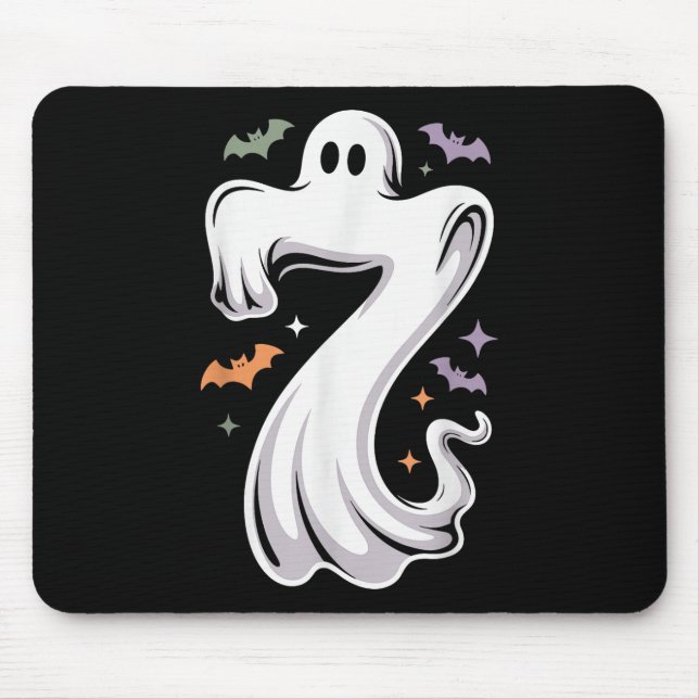 Mousepad Roupa de Halloween engraçada de 7 fantasmas meme c (Frente)