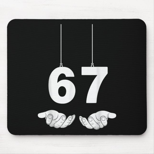 Mousepad Roupa de meme engraçado 67 Seis Sete Halloween Ger (Frente)