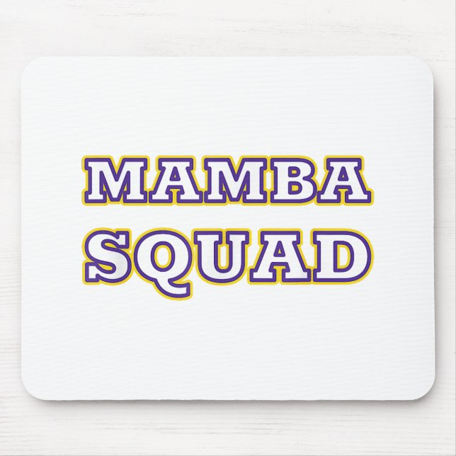 Mousepad Roupa engraçada do Mamba Squad para amantes de cob (Frente)