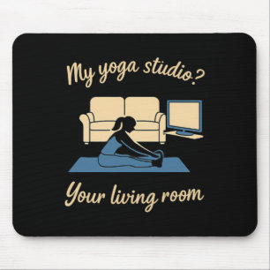 Mousepad Roupas Ativas de Yoga em Casa Meu Estúdio de Yoga
