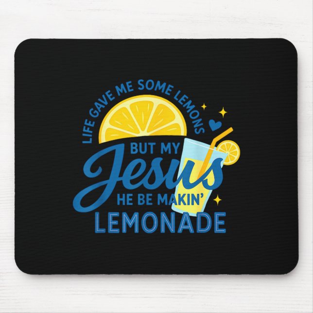 Mousepad Roupas Cristãs Limonada Religiosas Jesus  (Frente)