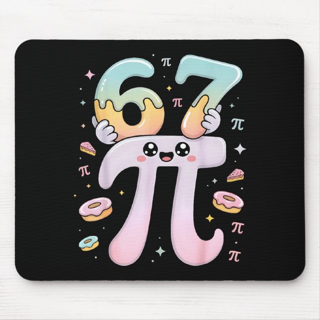 Mousepad Roupas de matemática do dia do Pi 67 fofas Design  (Frente)